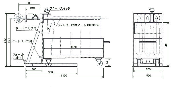 PSS-3SB 寸法図